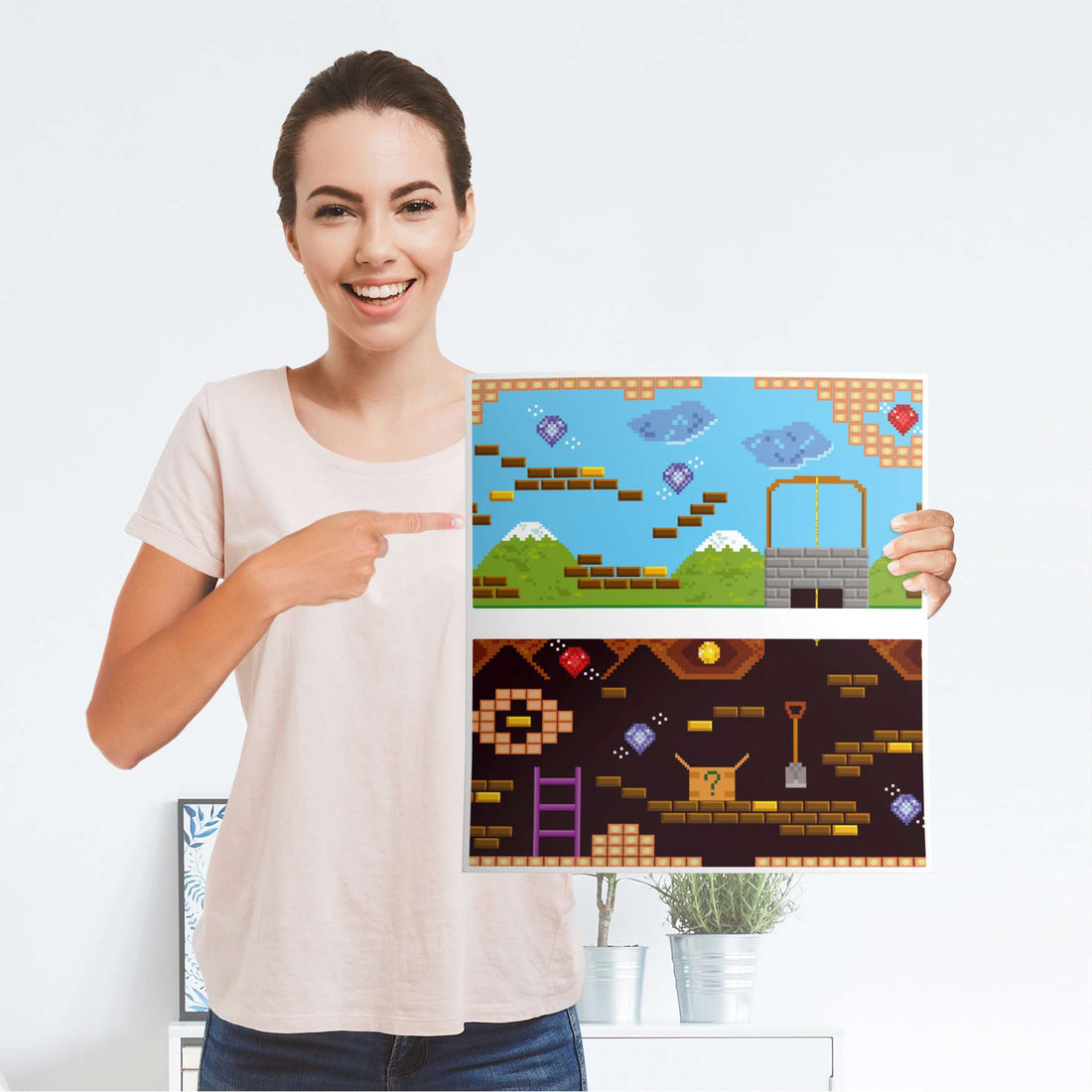 Möbelfolie Pixelmania - IKEA Malm Kommode 2 Schubladen - Folie