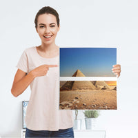 Möbelfolie Pyramids - IKEA Malm Kommode 2 Schubladen - Folie