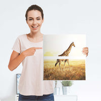 Möbelfolie Savanna Giraffe - IKEA Malm Kommode 2 Schubladen - Folie