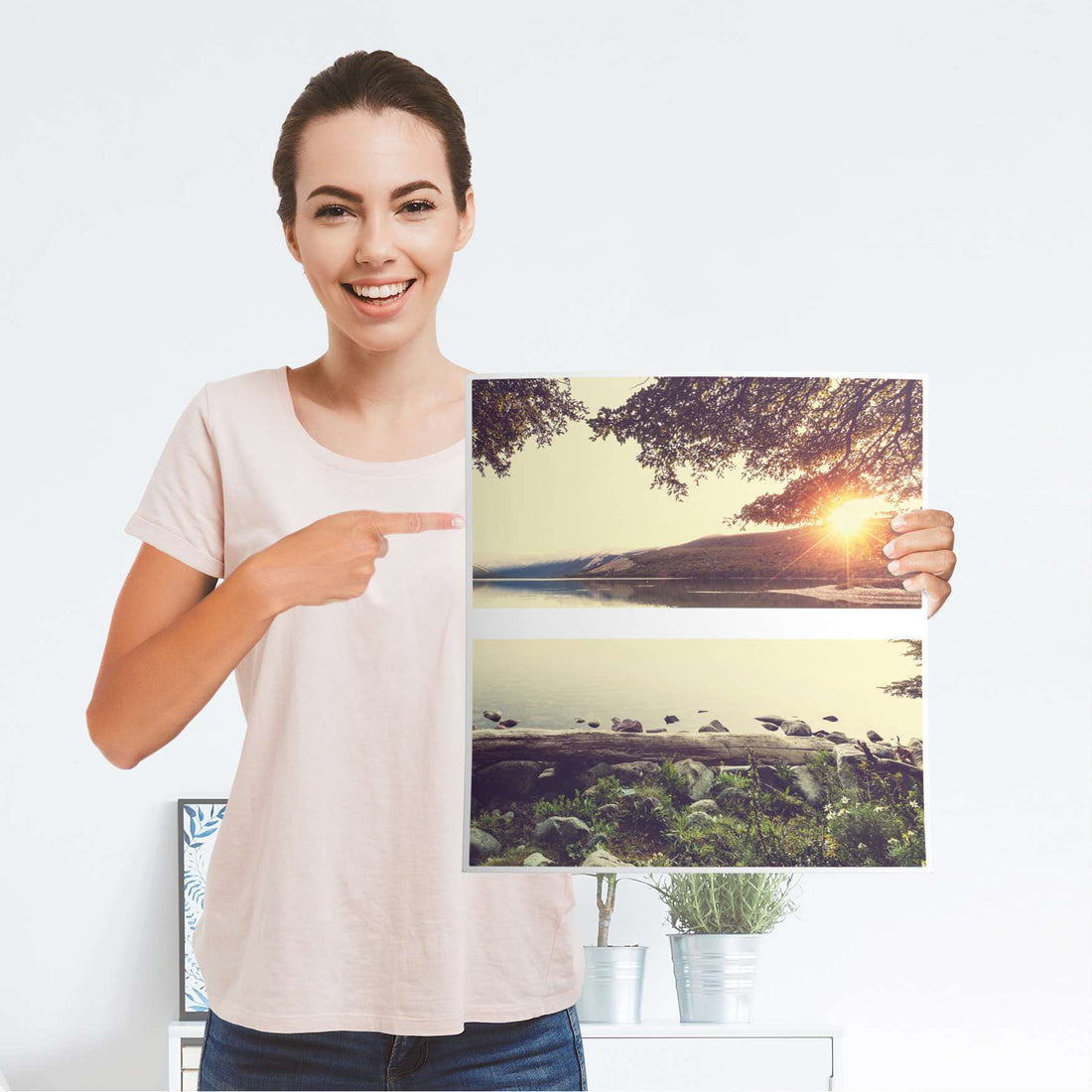 Möbelfolie Seaside Dreams - IKEA Malm Kommode 2 Schubladen - Folie