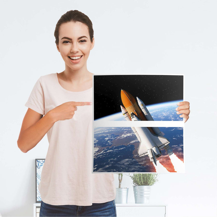 Möbelfolie Space Traveller - IKEA Malm Kommode 2 Schubladen - Folie