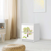Möbelfolie Blooming Tree - IKEA Malm Kommode 2 Schubladen - Schlafzimmer