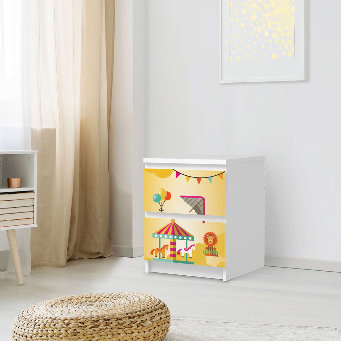 Möbelfolie Löwenstark - IKEA Malm Kommode 2 Schubladen - Schlafzimmer