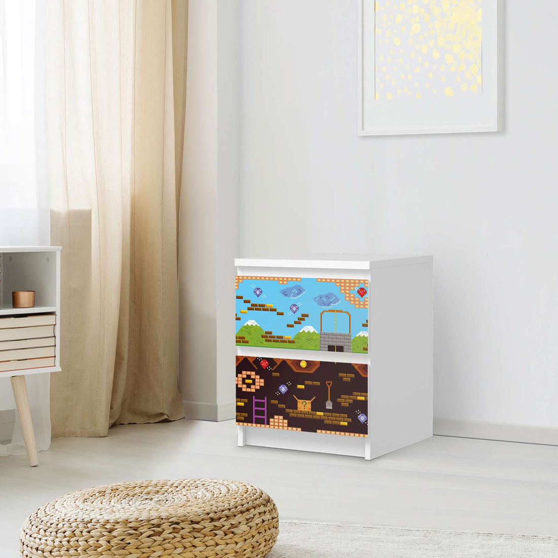 Möbelfolie Pixelmania - IKEA Malm Kommode 2 Schubladen - Schlafzimmer