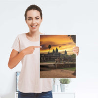 Möbelfolie Angkor Wat - IKEA Malm Kommode 2 Schubladen [oben] - Folie