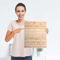 Möbelfolie Bright Planks - IKEA Malm Kommode 2 Schubladen [oben] - Folie