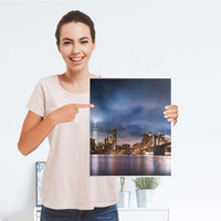 Möbelfolie Brooklyn Bridge - IKEA Malm Kommode 2 Schubladen [oben] - Folie