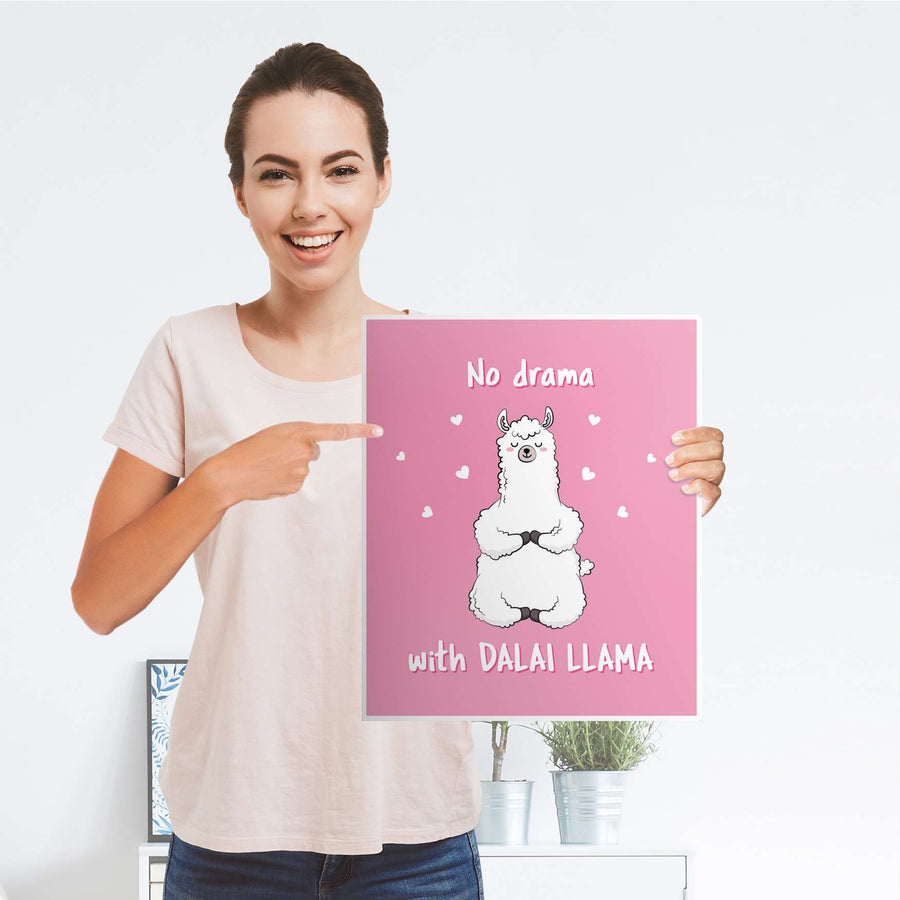 Möbelfolie Dalai Llama - IKEA Malm Kommode 2 Schubladen [oben] - Folie