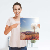 Möbelfolie Dandelion - IKEA Malm Kommode 2 Schubladen [oben] - Folie