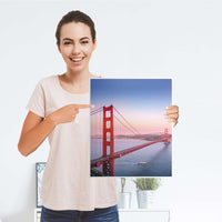 Möbelfolie Golden Gate - IKEA Malm Kommode 2 Schubladen [oben] - Folie