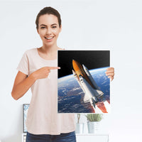 Möbelfolie Space Traveller - IKEA Malm Kommode 2 Schubladen [oben] - Folie