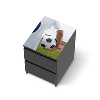 Möbelfolie Footballmania - IKEA Malm Kommode 2 Schubladen [oben] - schwarz
