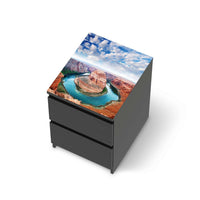 Möbelfolie Grand Canyon - IKEA Malm Kommode 2 Schubladen [oben] - schwarz