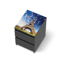 Möbelfolie La Tour Eiffel - IKEA Malm Kommode 2 Schubladen [oben] - schwarz