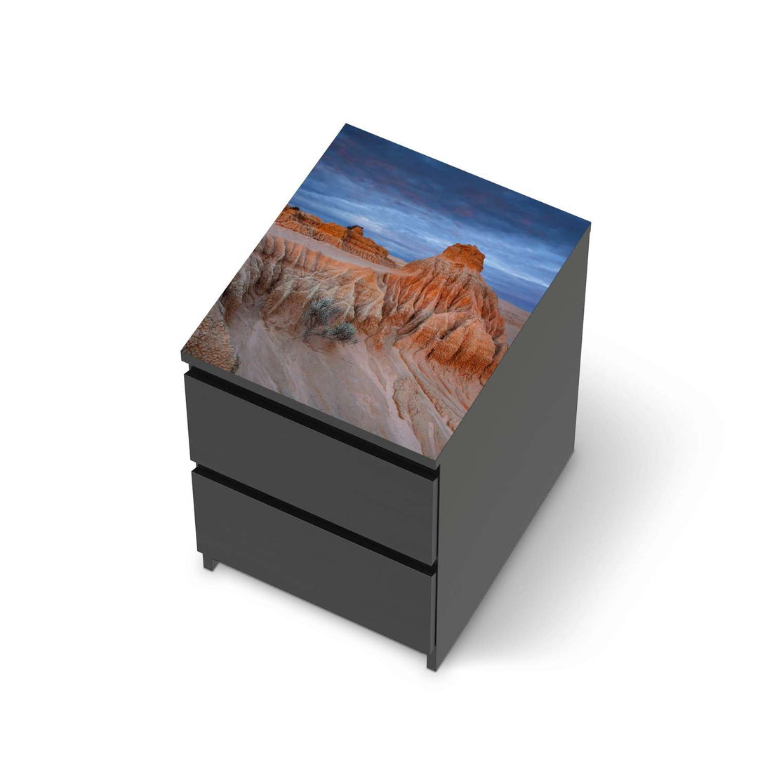 Möbelfolie Outback Australia - IKEA Malm Kommode 2 Schubladen [oben] - schwarz