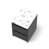 Möbelfolie Sweet Dreams - IKEA Malm Kommode 2 Schubladen [oben] - schwarz