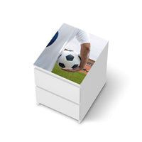 Möbelfolie Footballmania - IKEA Malm Kommode 2 Schubladen [oben] - weiss