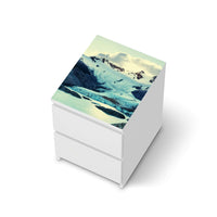 Möbelfolie Patagonia - IKEA Malm Kommode 2 Schubladen [oben] - weiss