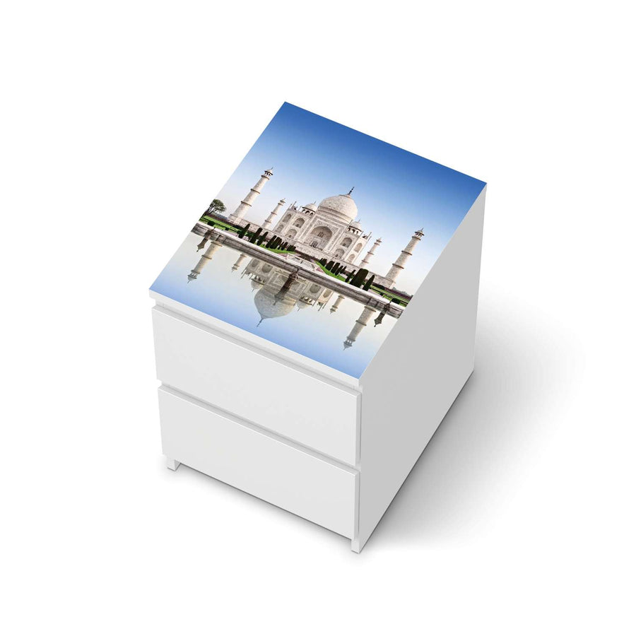 Möbelfolie Taj Mahal - IKEA Malm Kommode 2 Schubladen [oben] - weiss
