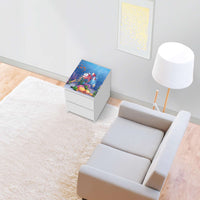 Möbelfolie Bubbles - IKEA Malm Kommode 2 Schubladen [oben] - Wohnzimmer