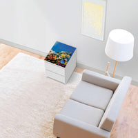 Möbelfolie Coral Reef - IKEA Malm Kommode 2 Schubladen [oben] - Wohnzimmer