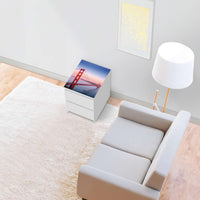 Möbelfolie Golden Gate - IKEA Malm Kommode 2 Schubladen [oben] - Wohnzimmer