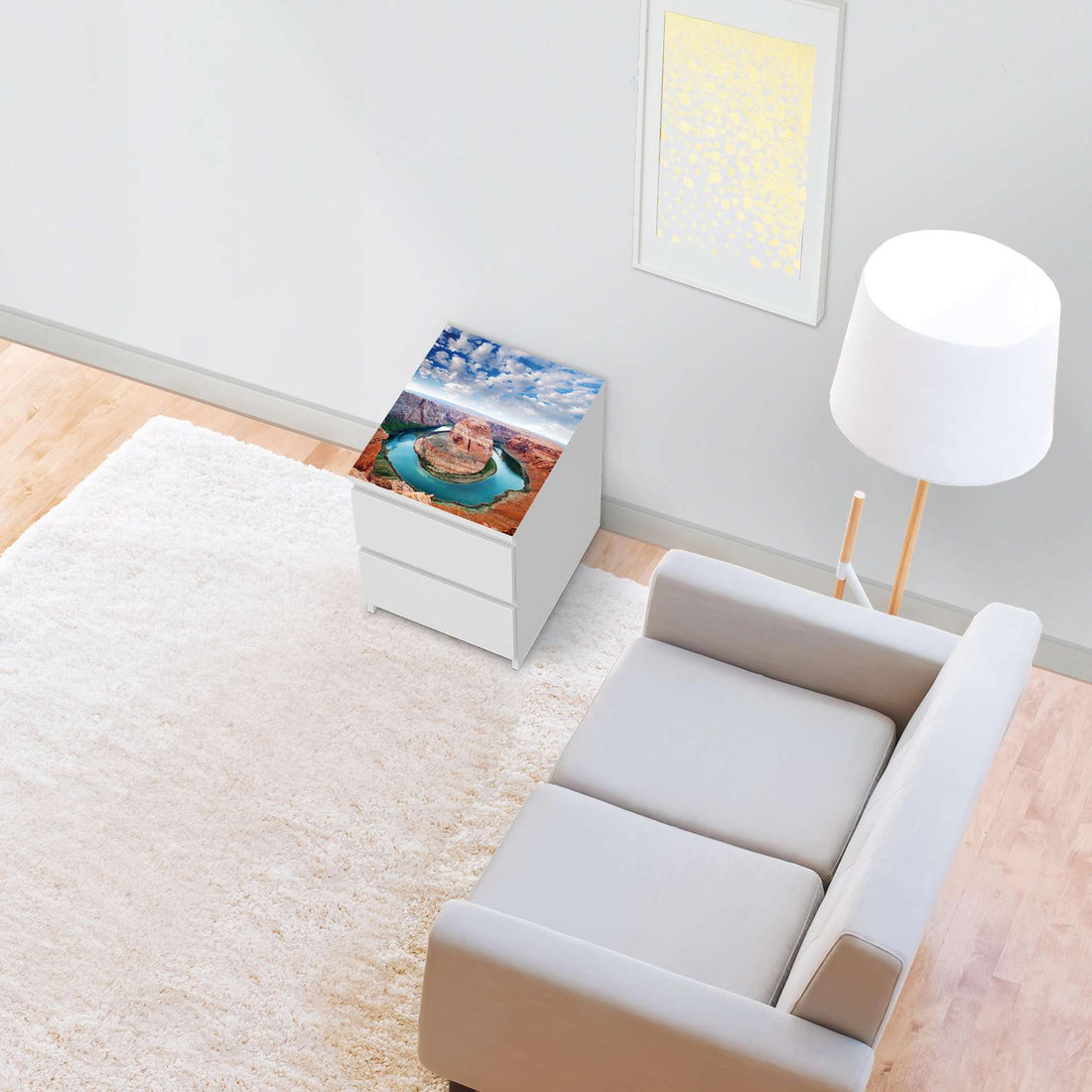 Möbelfolie Grand Canyon - IKEA Malm Kommode 2 Schubladen [oben] - Wohnzimmer