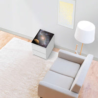 Möbelfolie Milky Way - IKEA Malm Kommode 2 Schubladen [oben] - Wohnzimmer