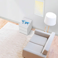 Möbelfolie Politische Weltkarte - IKEA Malm Kommode 2 Schubladen [oben] - Wohnzimmer