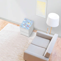 Möbelfolie Rainbow Unicorn - IKEA Malm Kommode 2 Schubladen [oben] - Wohnzimmer