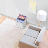 Möbelfolie Zauberhafte Winterlandschaft - IKEA Malm Kommode 2 Schubladen [oben] - Wohnzimmer