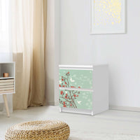Möbelfolie Blütenzauber - IKEA Malm Kommode 2 Schubladen - Schlafzimmer
