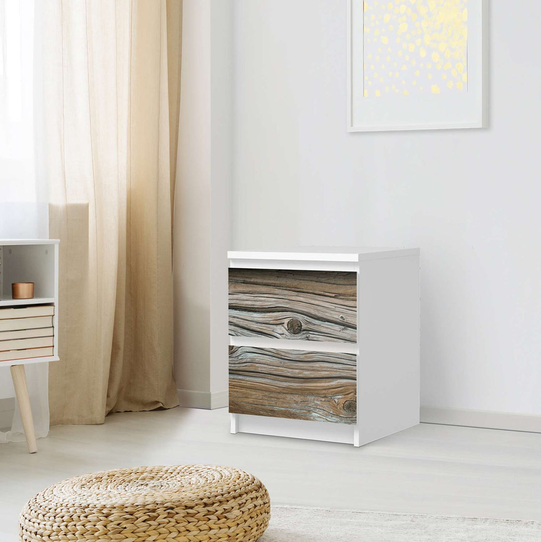 Möbelfolie Hochbejahrt - IKEA Malm Kommode 2 Schubladen - Schlafzimmer