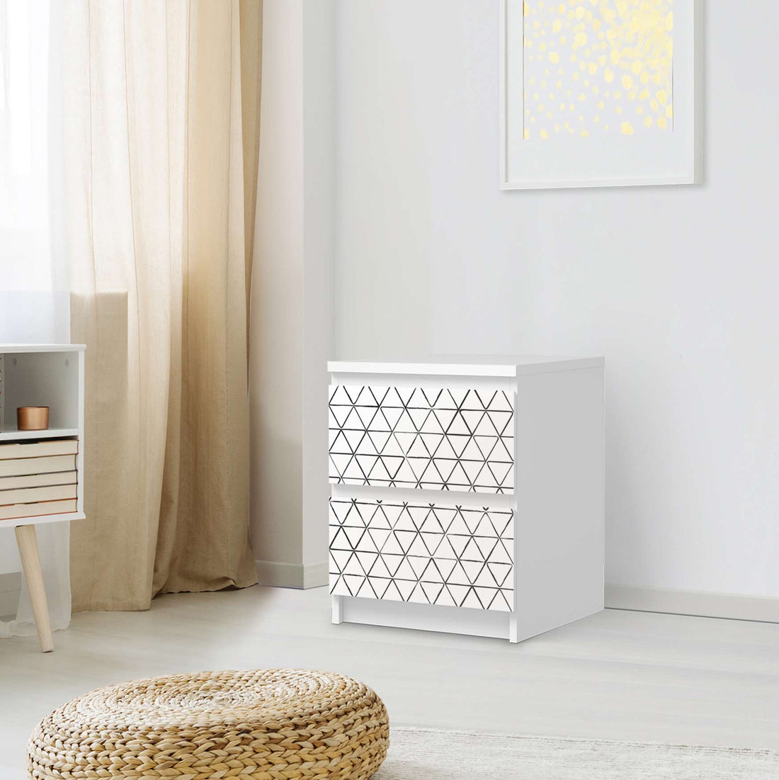 Möbelfolie Mediana - IKEA Malm Kommode 2 Schubladen - Schlafzimmer
