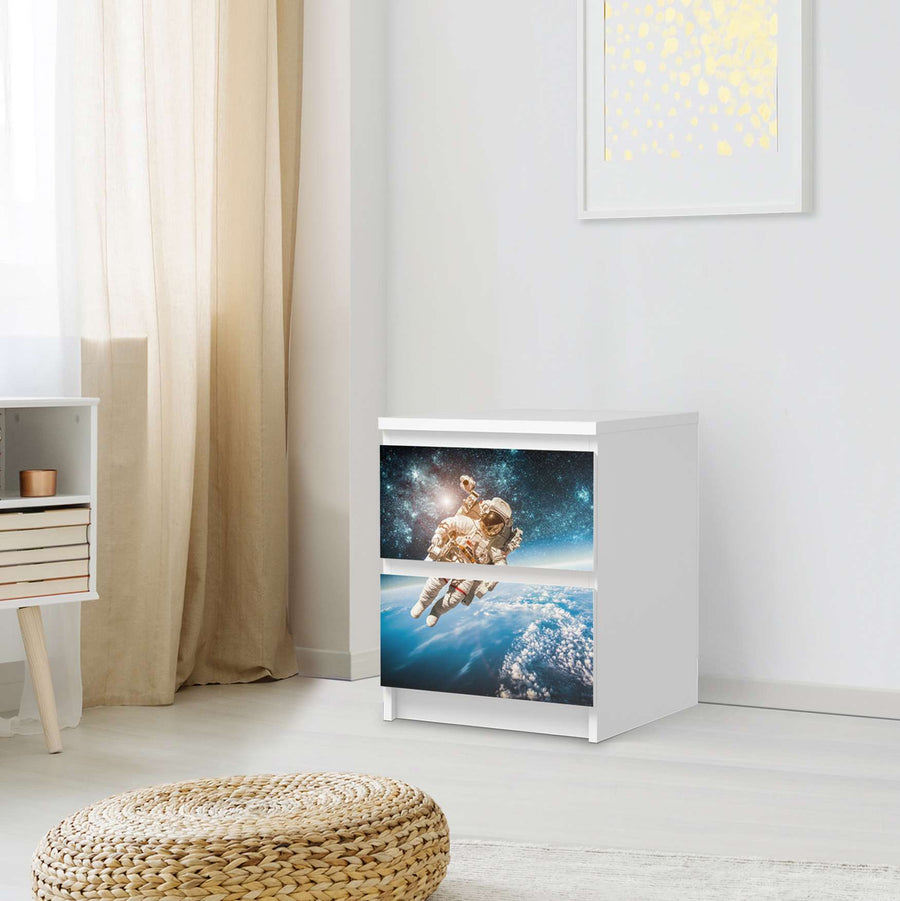 Möbelfolie Outer Space - IKEA Malm Kommode 2 Schubladen - Schlafzimmer