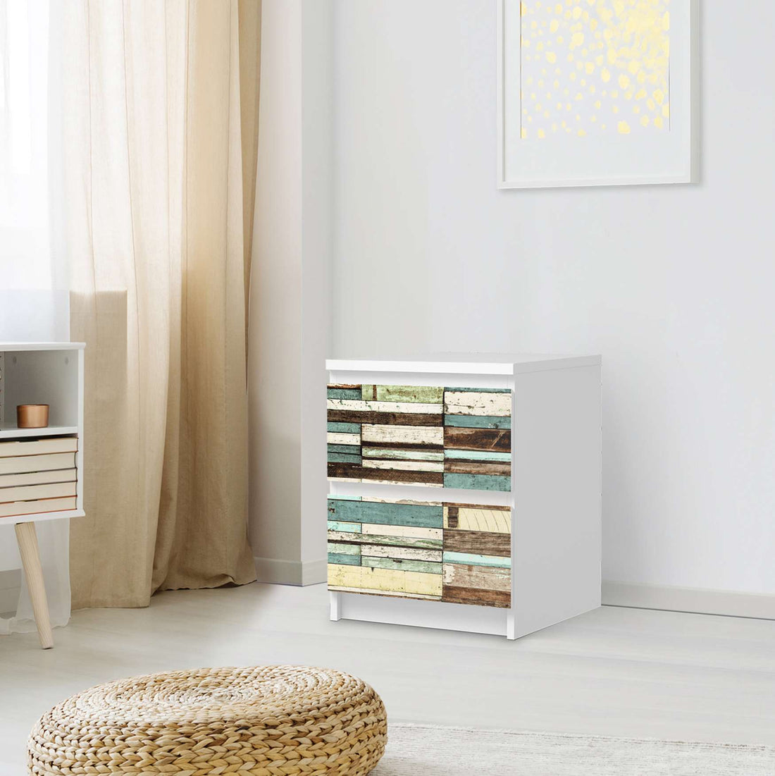 Möbelfolie Schiffsbruch - IKEA Malm Kommode 2 Schubladen - Schlafzimmer