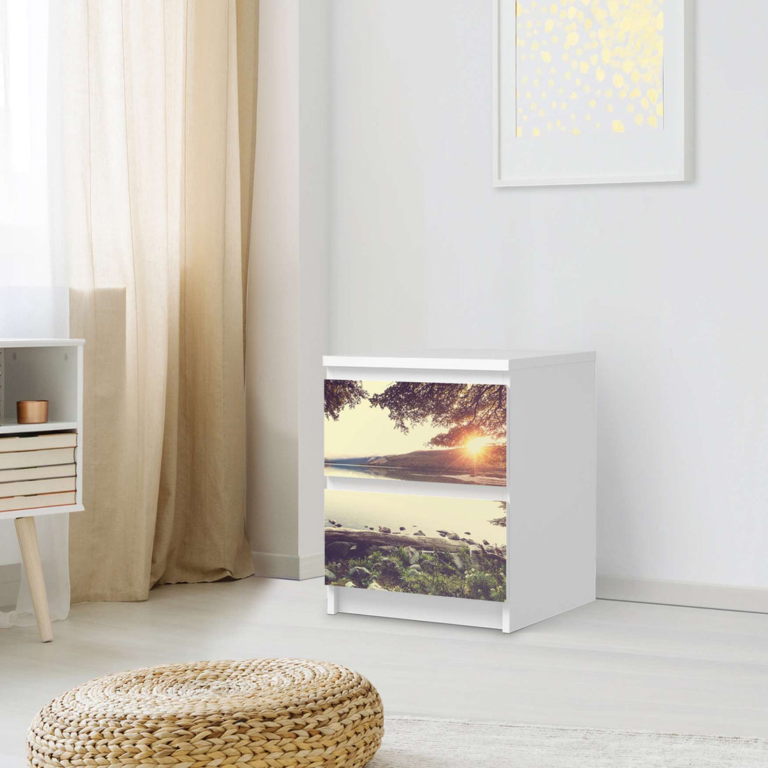 Möbelfolie Seaside Dreams - IKEA Malm Kommode 2 Schubladen - Schlafzimmer