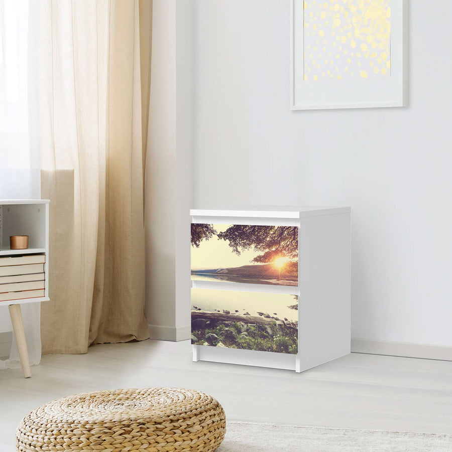 Möbelfolie Seaside Dreams - IKEA Malm Kommode 2 Schubladen - Schlafzimmer