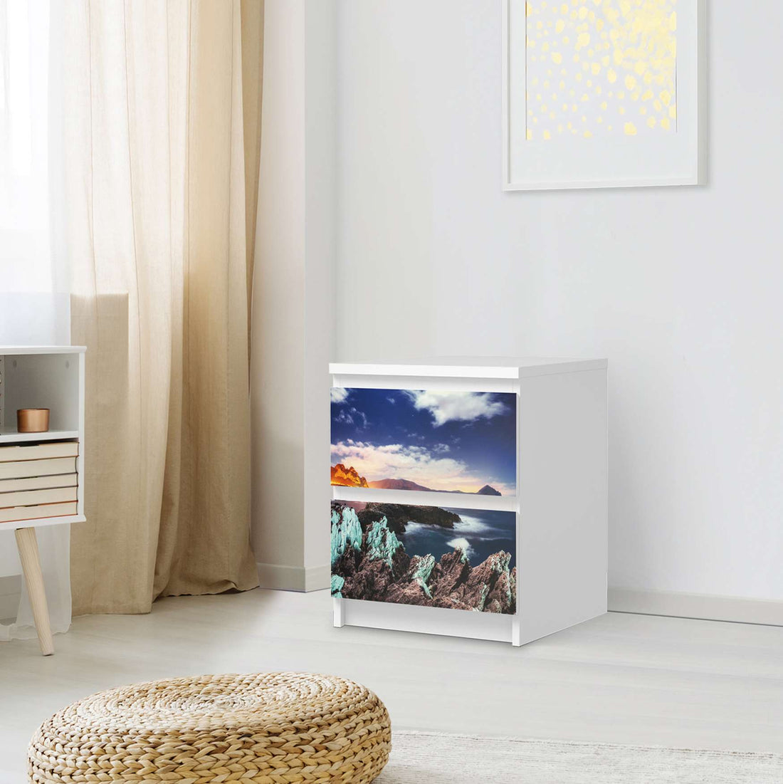 Möbelfolie Seaside - IKEA Malm Kommode 2 Schubladen - Schlafzimmer