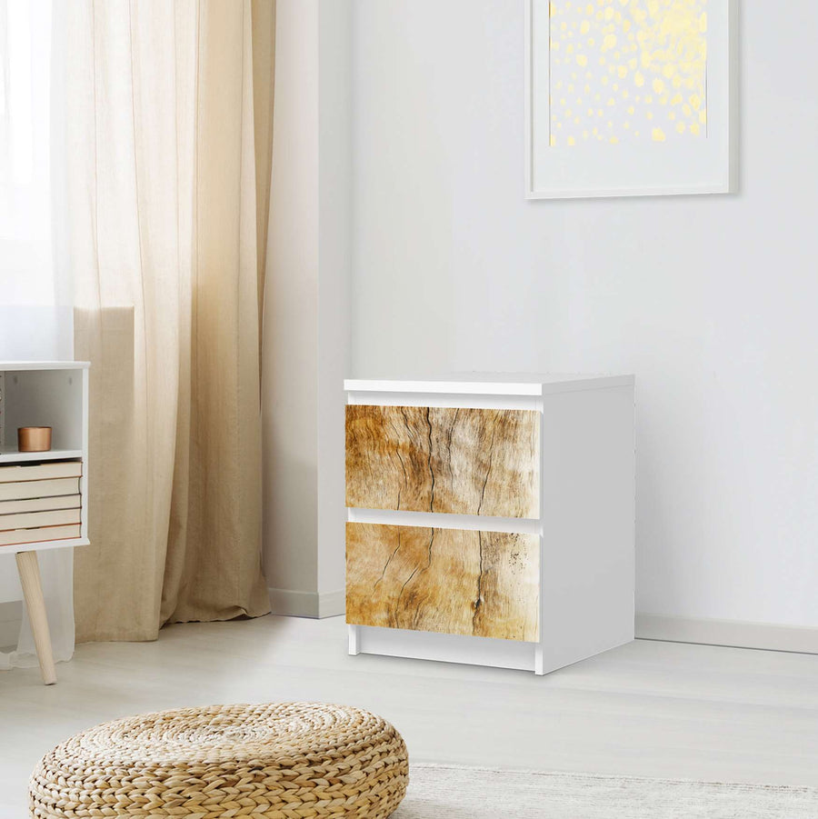 Möbelfolie Unterholz - IKEA Malm Kommode 2 Schubladen - Schlafzimmer