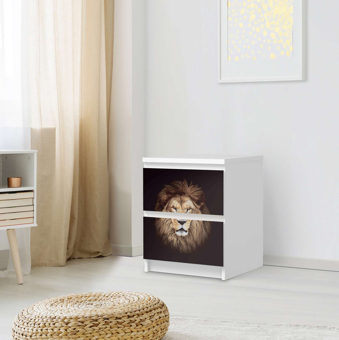 Möbelfolie Wild Eyes - IKEA Malm Kommode 2 Schubladen - Schlafzimmer