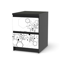 Möbelfolie Atomic 1 - IKEA Malm Kommode 2 Schubladen - schwarz