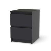 Möbelfolie Grau Dark - IKEA Malm Kommode 2 Schubladen - schwarz