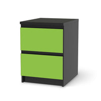 Möbelfolie Hellgrün Dark - IKEA Malm Kommode 2 Schubladen - schwarz