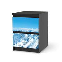 Möbelfolie Himalaya - IKEA Malm Kommode 2 Schubladen - schwarz