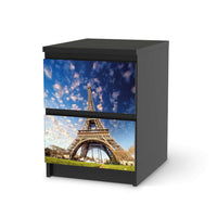 Möbelfolie La Tour Eiffel - IKEA Malm Kommode 2 Schubladen - schwarz