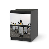 Möbelfolie Penguin Family - IKEA Malm Kommode 2 Schubladen - schwarz