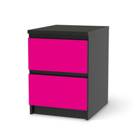 Möbelfolie Pink Dark - IKEA Malm Kommode 2 Schubladen - schwarz