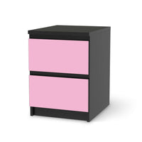Möbelfolie Pink Light - IKEA Malm Kommode 2 Schubladen - schwarz