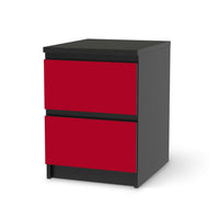 Möbelfolie Rot Dark - IKEA Malm Kommode 2 Schubladen - schwarz
